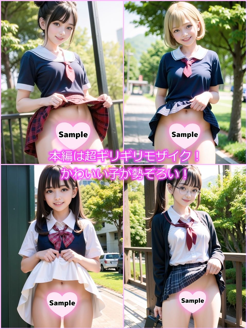 美少女JKノーパンおまんこ丸見えたくし上げ 【Vol.1】