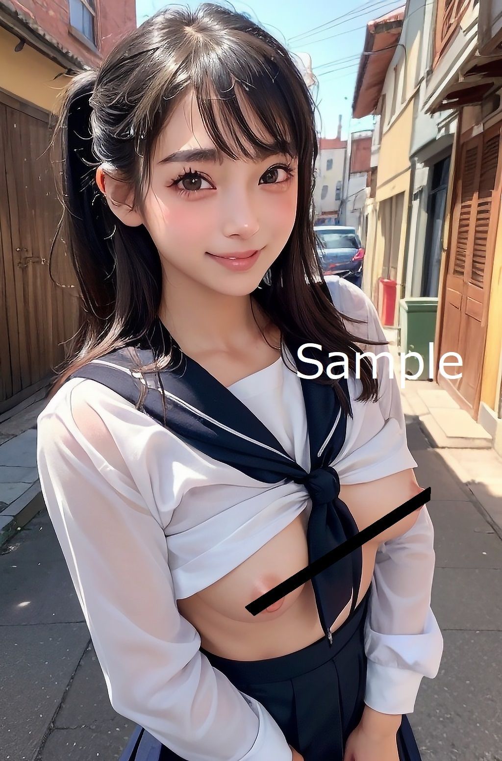 サンプル画像2:制服美少女たちのだらしないドスケベ乳(性・ロリイックビクンビクン教会) [d_282997]