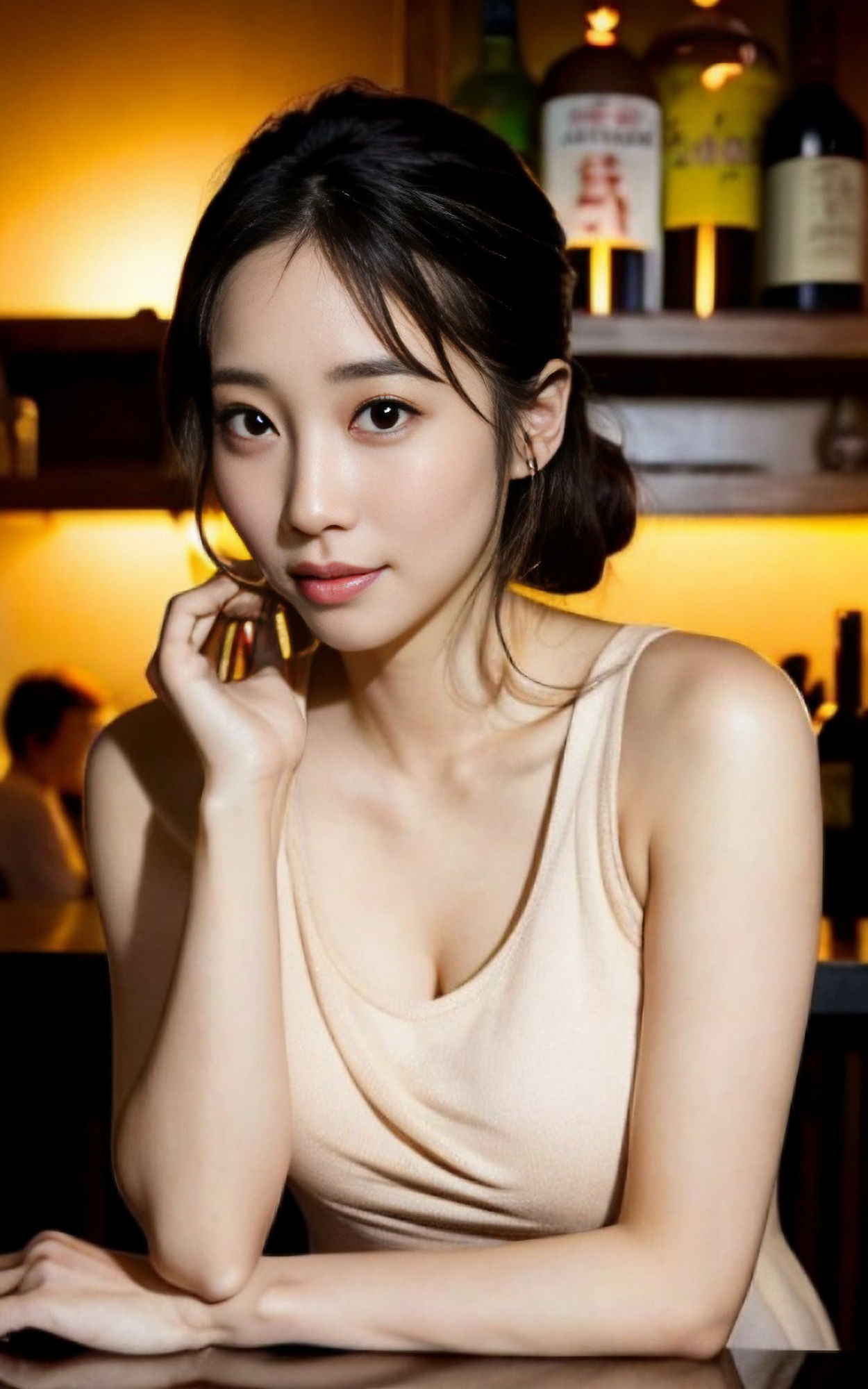 サンプル画像3:会員制バーの実態(AIグラビア図書館) [d_283077]