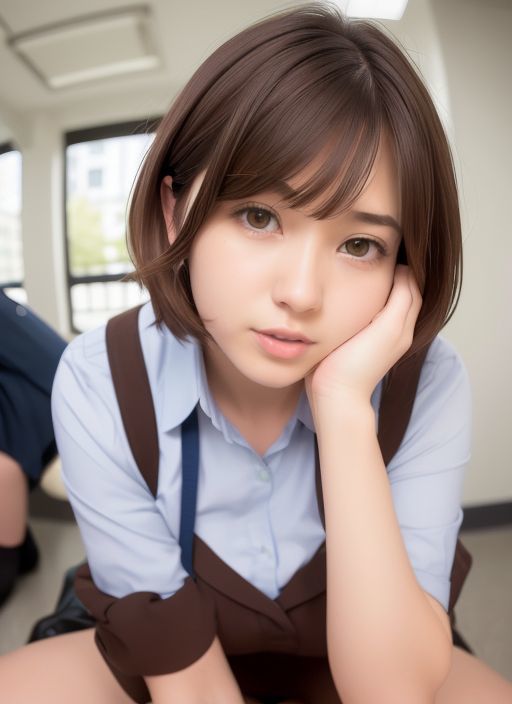 サンプル画像2:えちえちお姉さんの制服コス AI学園の1日に密着！(AI-ryoo) [d_283137]