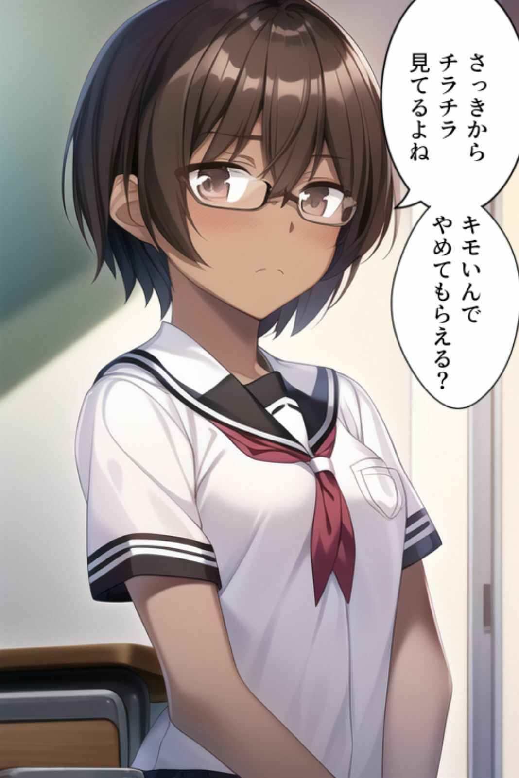 サンプル画像1:真面目な委員長はエッチもマジメ(褐色眼鏡工房) [d_283185]