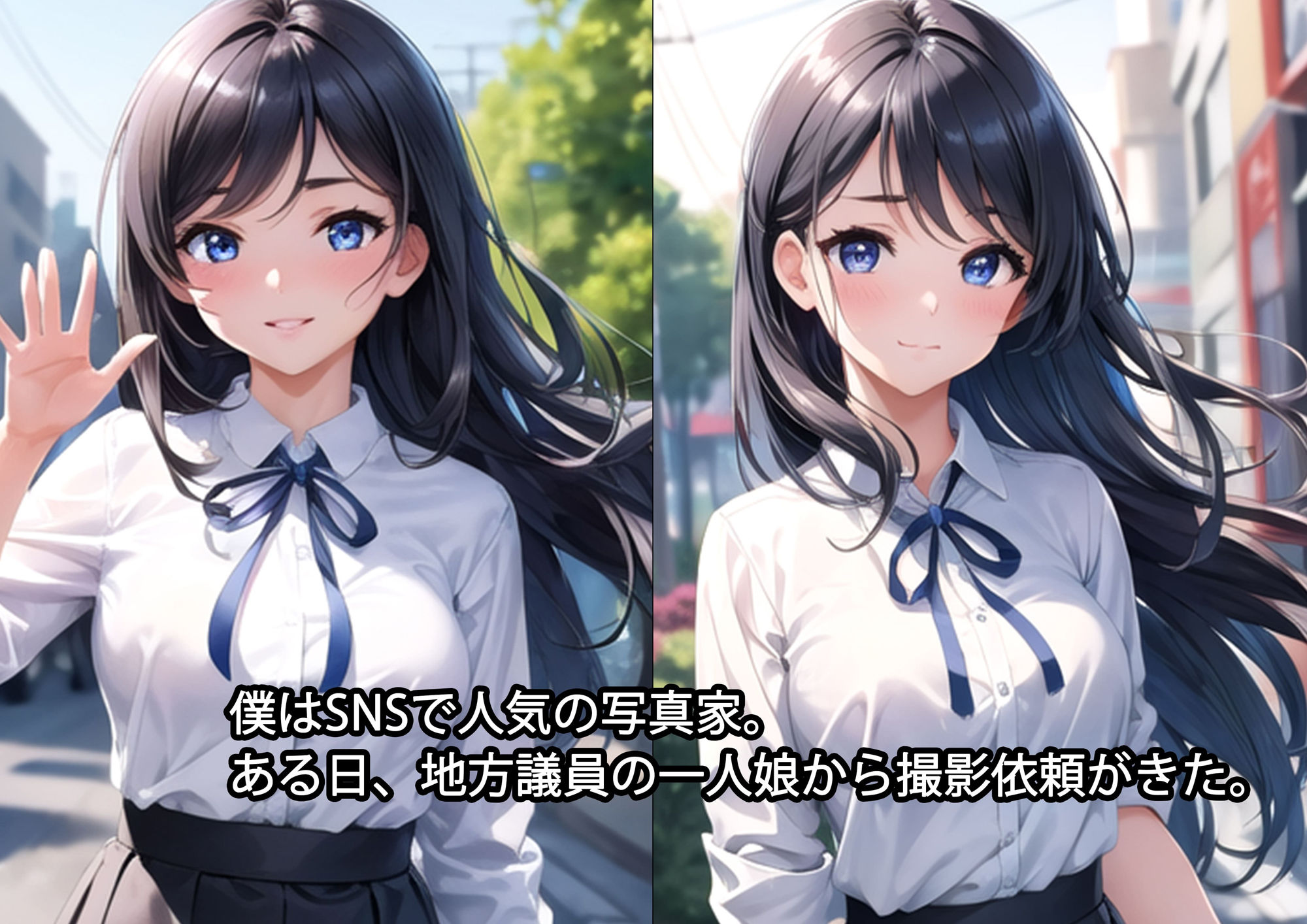 サンプル画像1:地方議員の一人娘 撮影会エロCG集【AI生成】(タイガーAIランド) [d_283212]