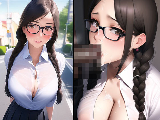 サンプル画像1:おさげの巨乳制服女子とイチャラブデートからの着衣ガチハメ中出し性交(寿屋) [d_283233]