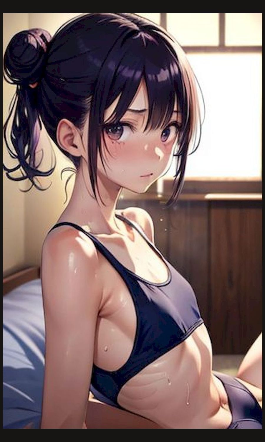 サンプル画像5:AI画像生成イラスト集「16時の告白『わたしのこと、好き？』（画像は商用利用可！）」(kojirom画像生成所) [d_283299]