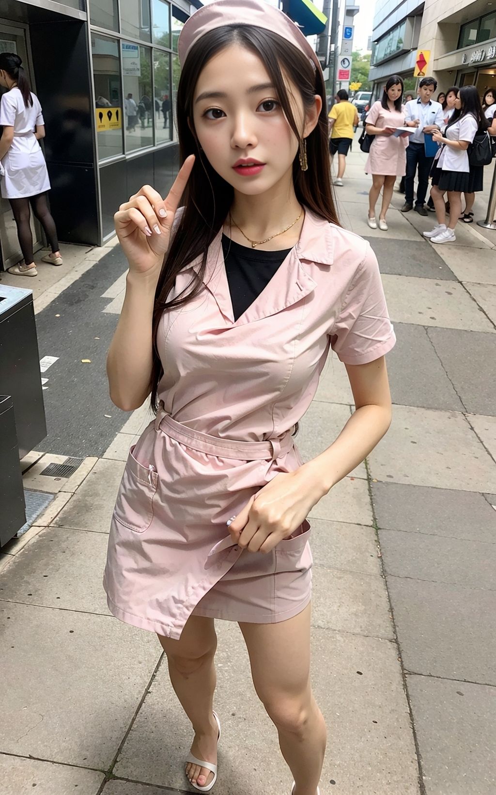 サンプル画像3:街角の輝くナースたち 133枚 ［AI美人写真集］(AI世界出版社) [d_283446]