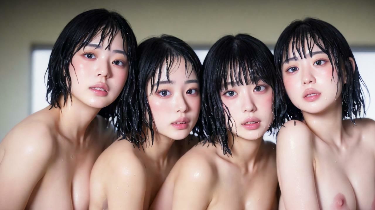 サンプル画像6:びっしょりビショビショびしょ濡れ美少女 ハーレム編(ChickenToPotato) [d_283464]