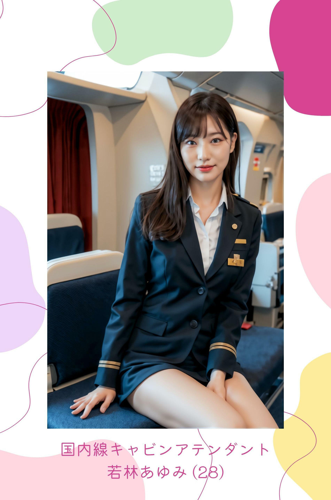 サンプル画像1:8人のキャビンアテンダント、着衣の羞恥 CA 私だってムラムラするんだから 妄想AI美女イラスト集vol.4 制服 おっぱい 満載(妄想AIグラビア出版) [d_283504]