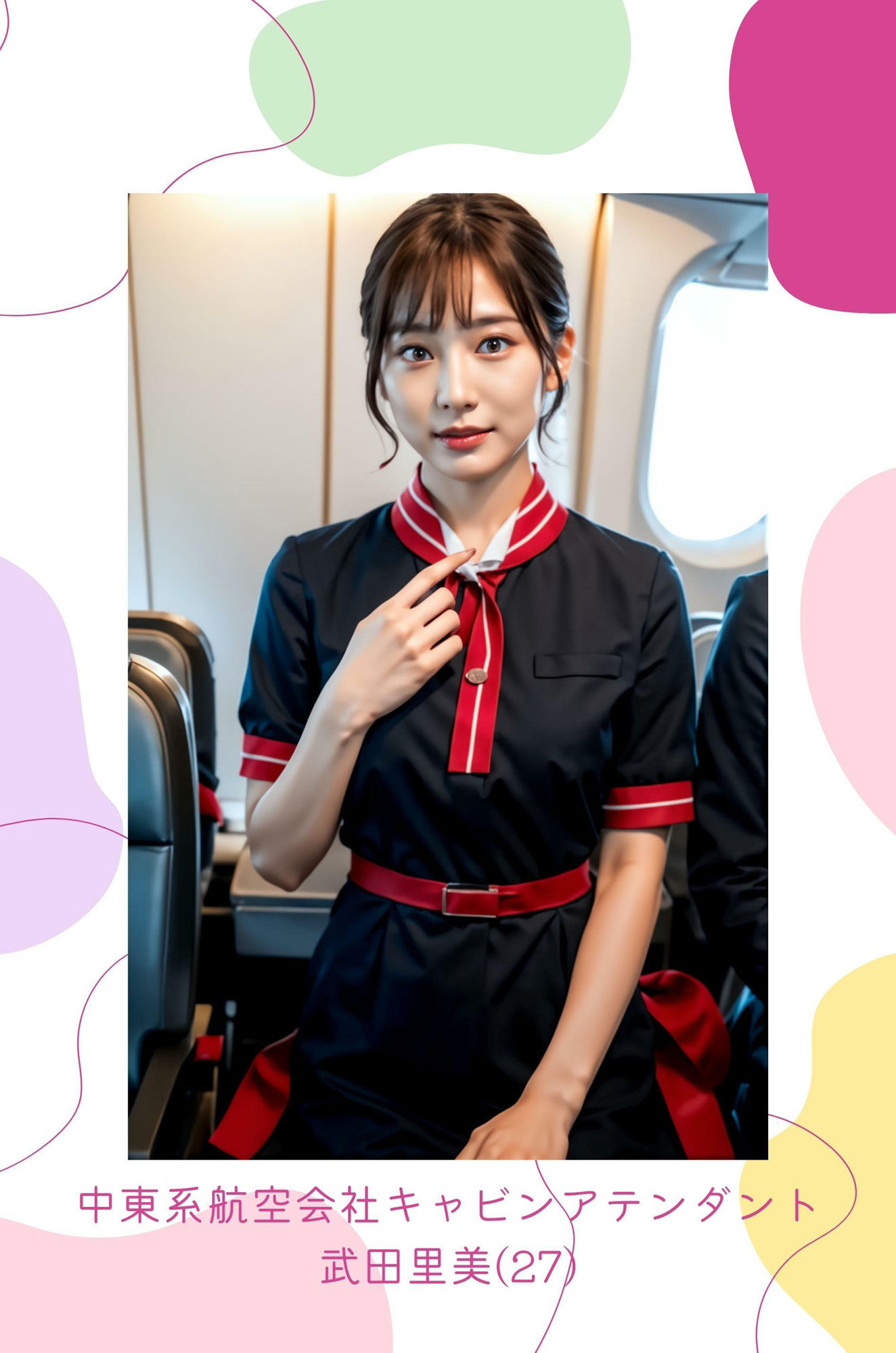 サンプル画像4:8人のキャビンアテンダント、着衣の羞恥 CA 私だってムラムラするんだから 妄想AI美女イラスト集vol.4 制服 おっぱい 満載(妄想AIグラビア出版) [d_283504]