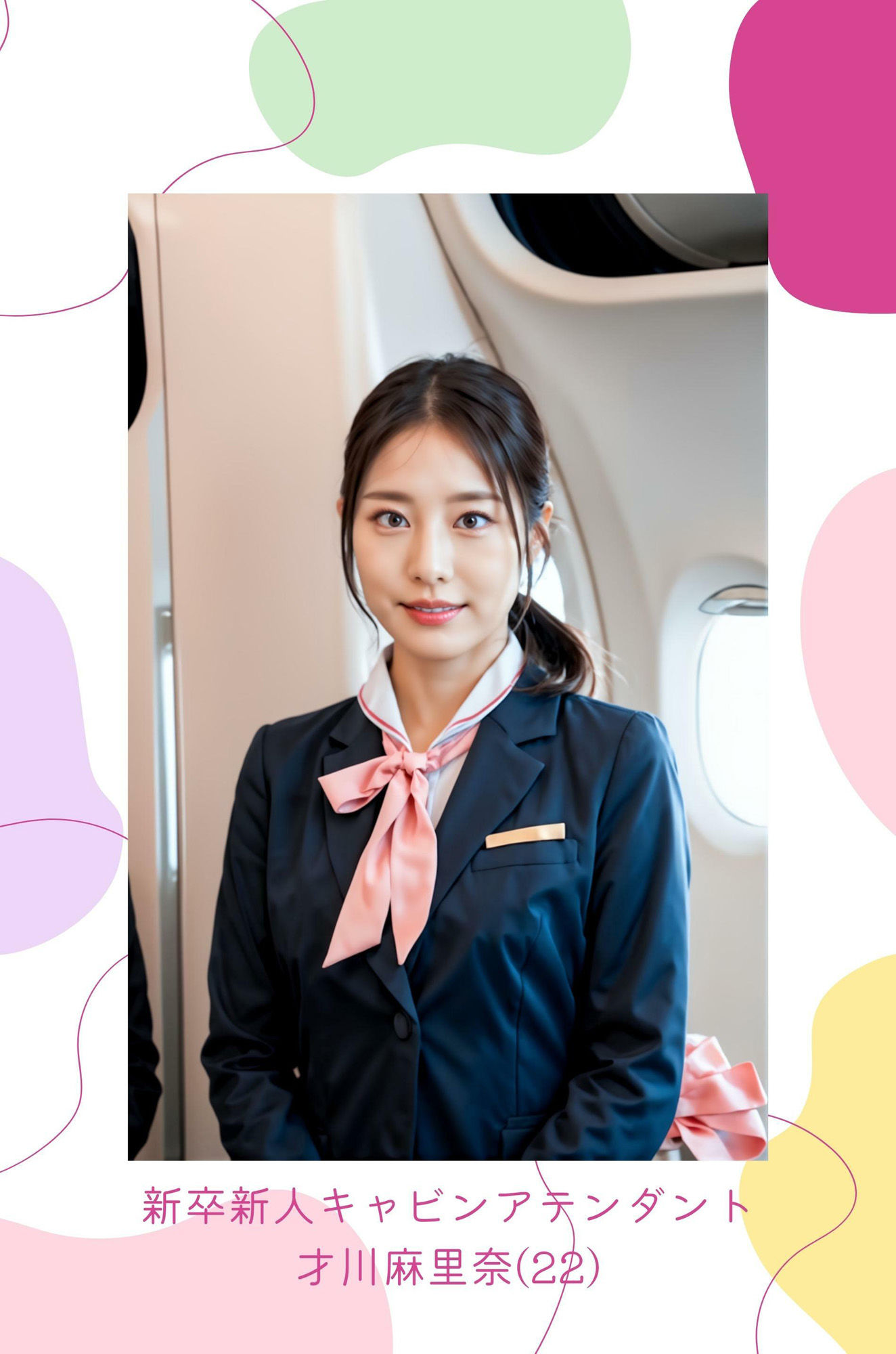 サンプル画像5:8人のキャビンアテンダント、着衣の羞恥 CA 私だってムラムラするんだから 妄想AI美女イラスト集vol.4 制服 おっぱい 満載(妄想AIグラビア出版) [d_283504]