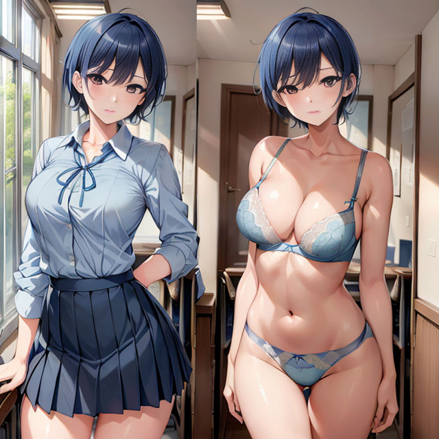 サンプル画像2:JK 着衣と脱衣(エロ天使商会) [d_283516]