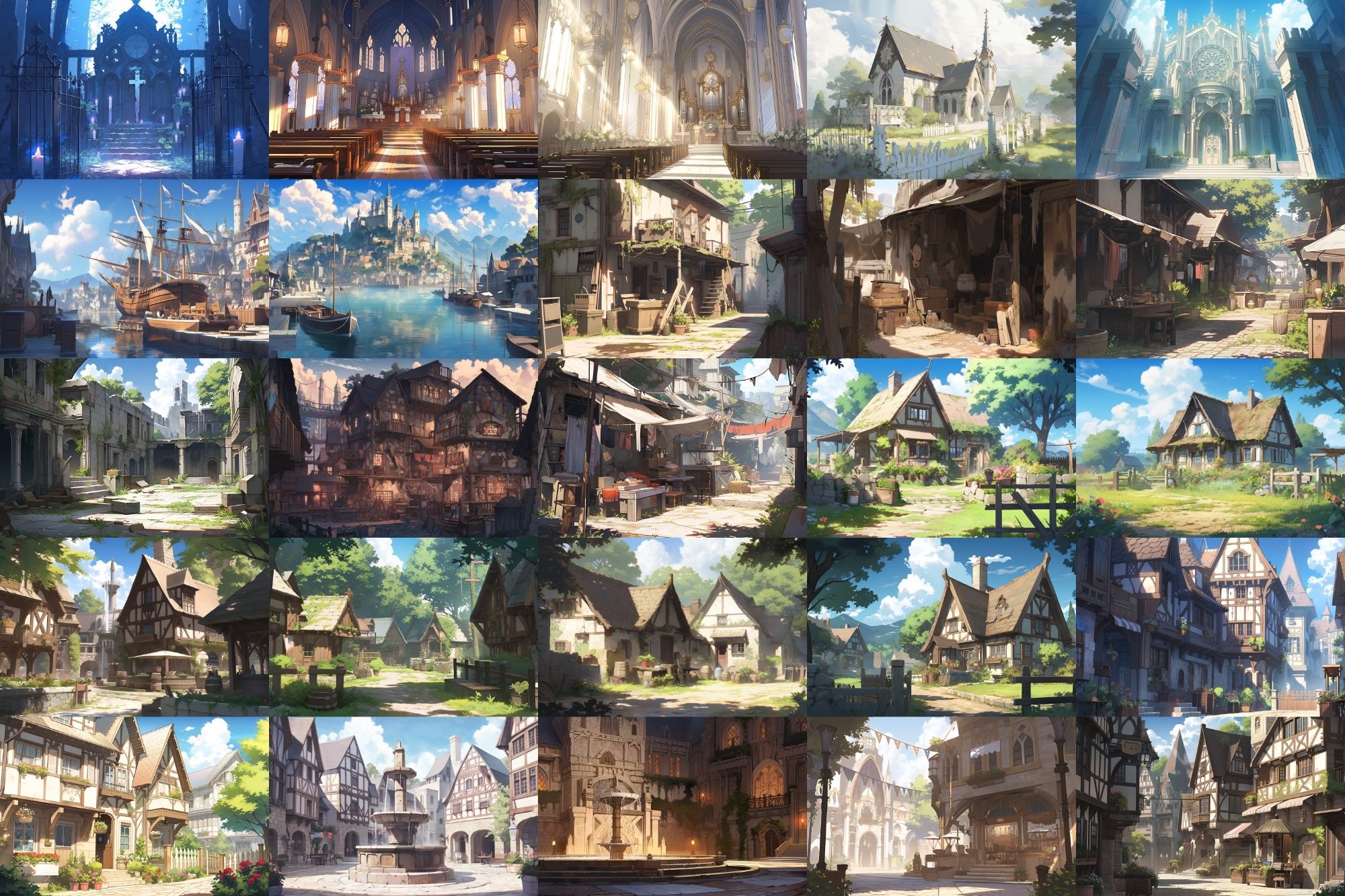 サンプル画像1:【繊細で芸術的な中世欧州風背景】著作権フリーの高解像度画像（100枚）(Game Material Store) [d_283527]