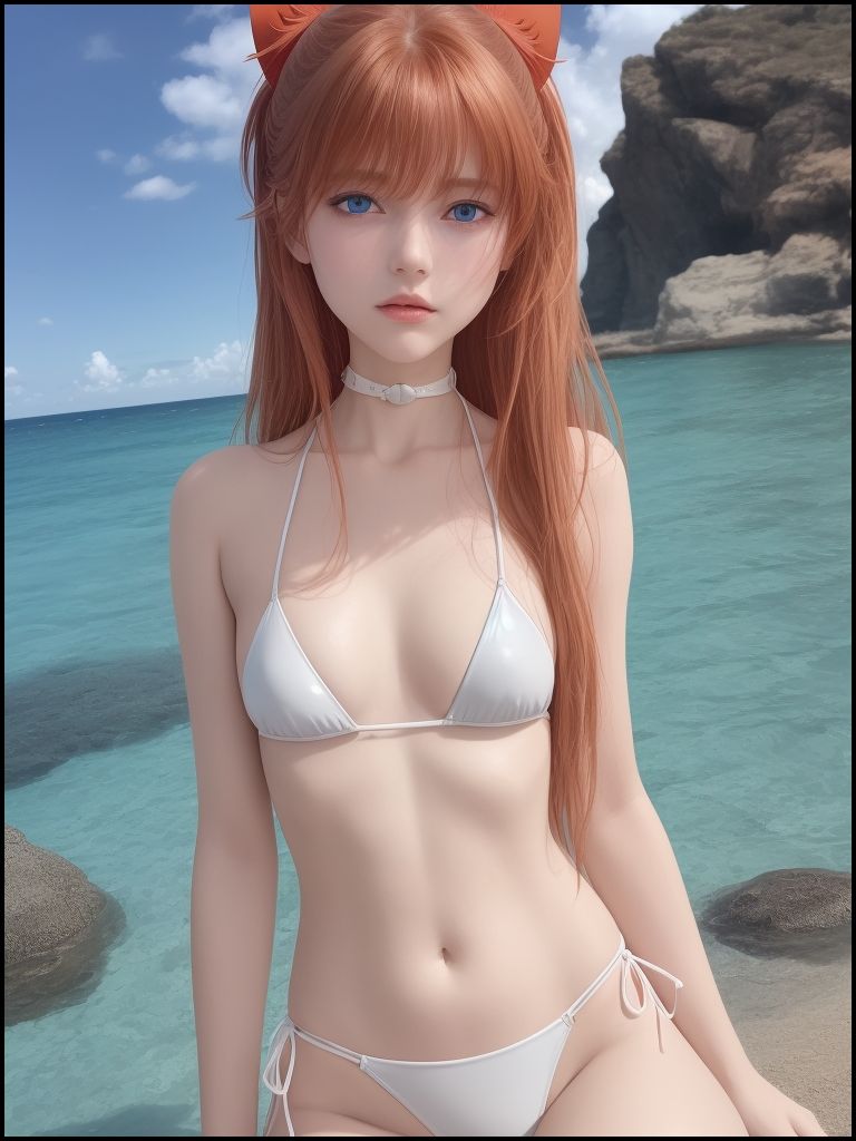 サンプル画像1:ア●カラングレー似の美少女は水着が良く似合う(トトニーだよ) [d_283587]