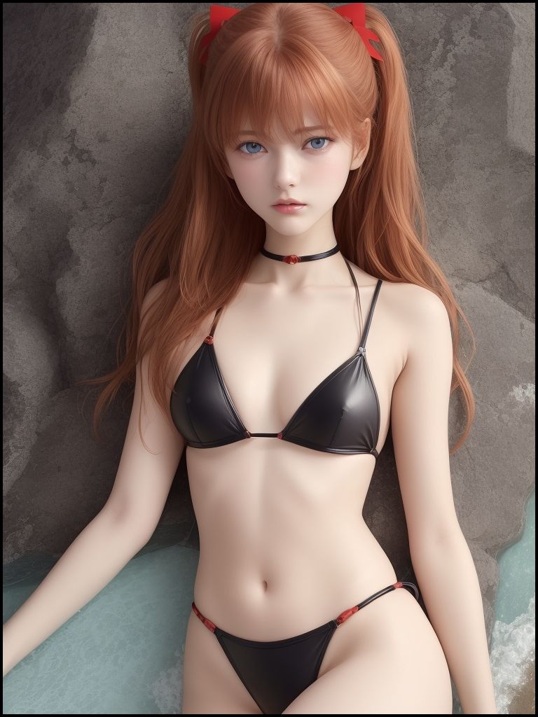 サンプル画像2:ア●カラングレー似の美少女は水着が良く似合う(トトニーだよ) [d_283587]