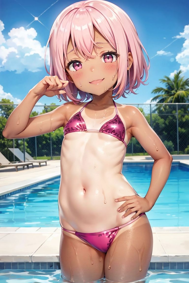 サンプル画像1:日焼け跡彩る！ 元気いっぱい女子の写真集(みるくなっつ) [d_283761]