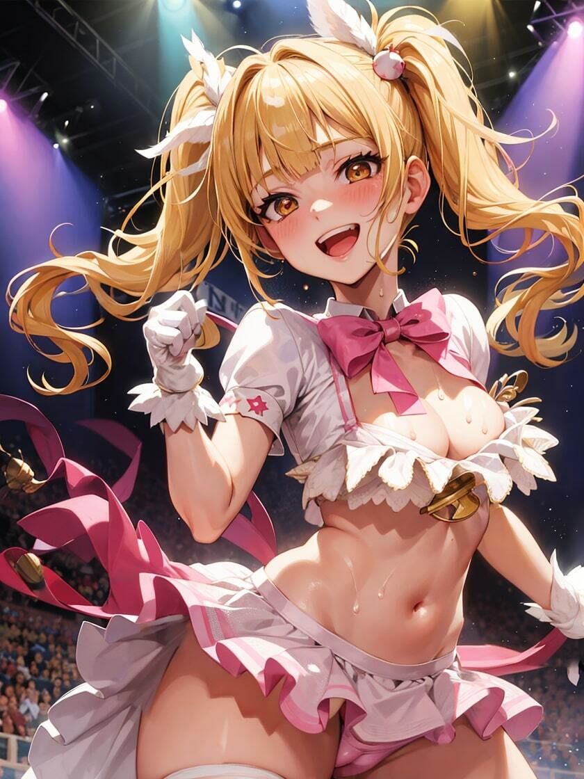 サンプル画像2:【厳選】パンチラアイドルイラスト集【AIイラスト】(厳選さん) [d_283794]