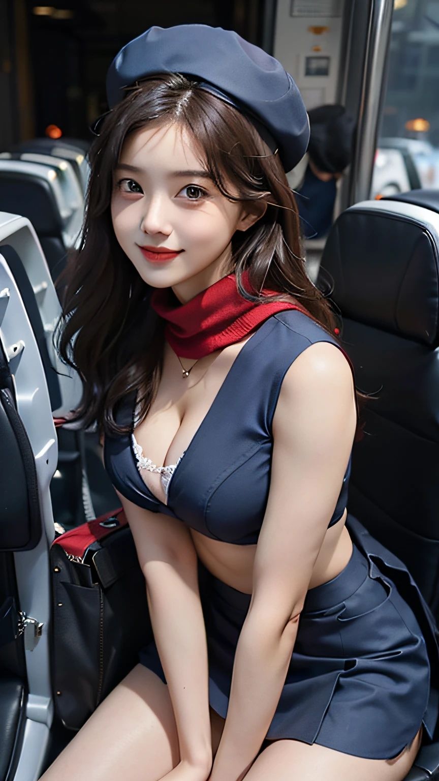 サンプル画像4:AIで巨乳美女を作ったらエロすぎた（スチュワーデスはお好きですか？）(AI Beauty) [d_283818]