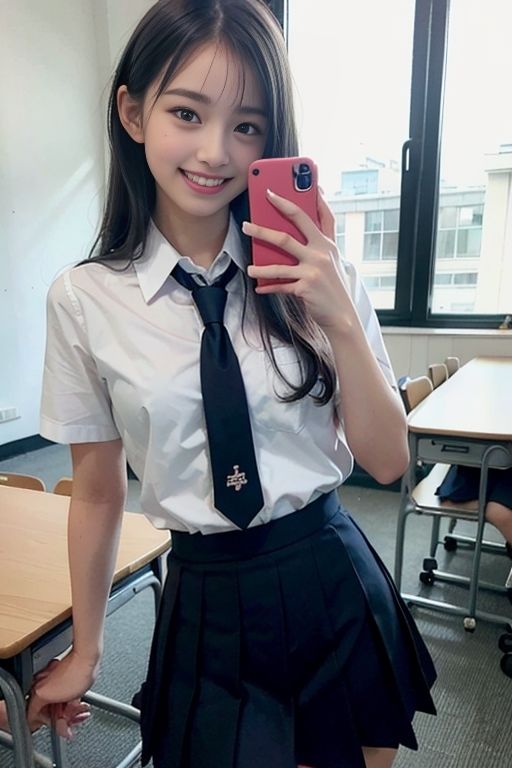 サンプル画像1:もしもカースト上位生意気女子の弱みを握って言いなりに出来たら(女子○生AI画像) [d_283915]