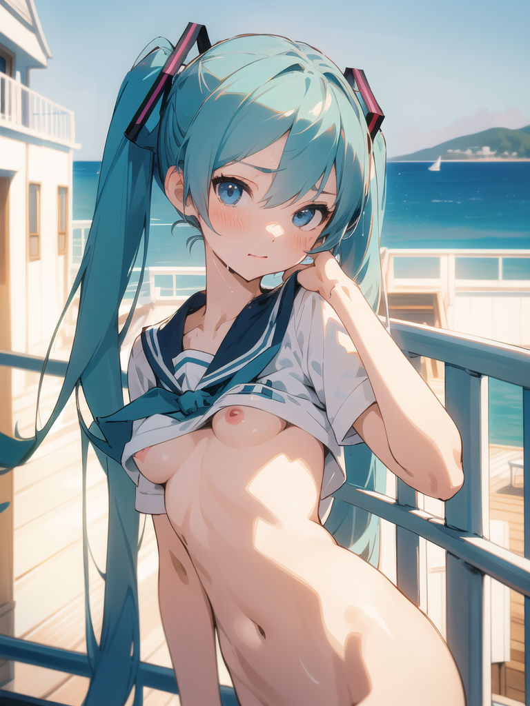 サンプル画像6:初〇ミクに色々な衣装を着てもらうイラスト集2(ぬくぬく) [d_284189]