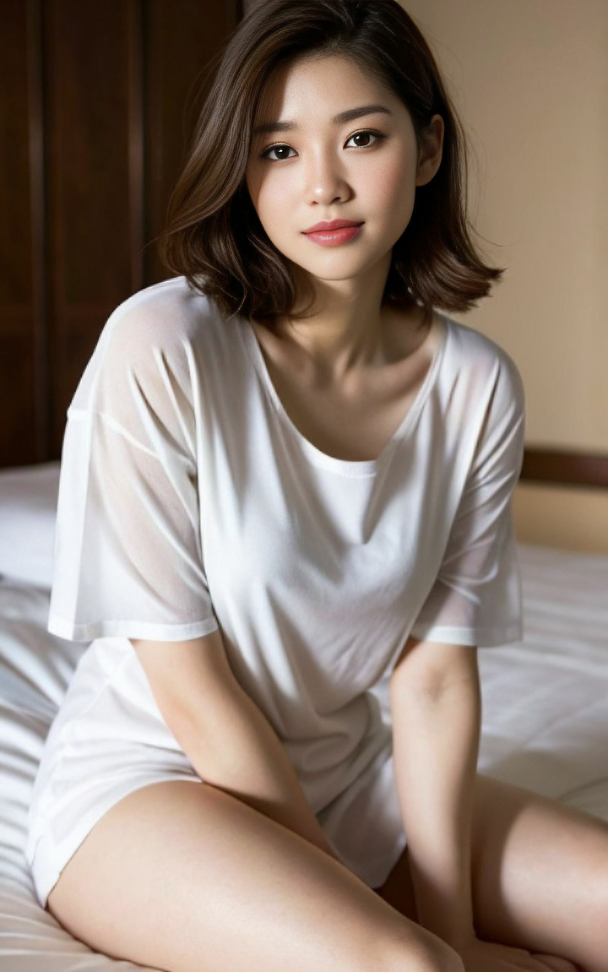 サンプル画像1:Tシャツで誘惑する彼女(AIグラビア図書館) [d_284241]