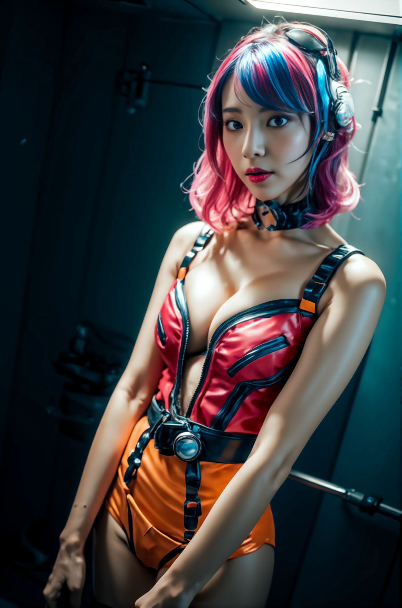 私、エッチな魔改造されちゃった…サイバーパンクなカノジョ 艶やか8色 〜妄想AI美女イラスト集vol.8 制服 コスプレ 満載〜