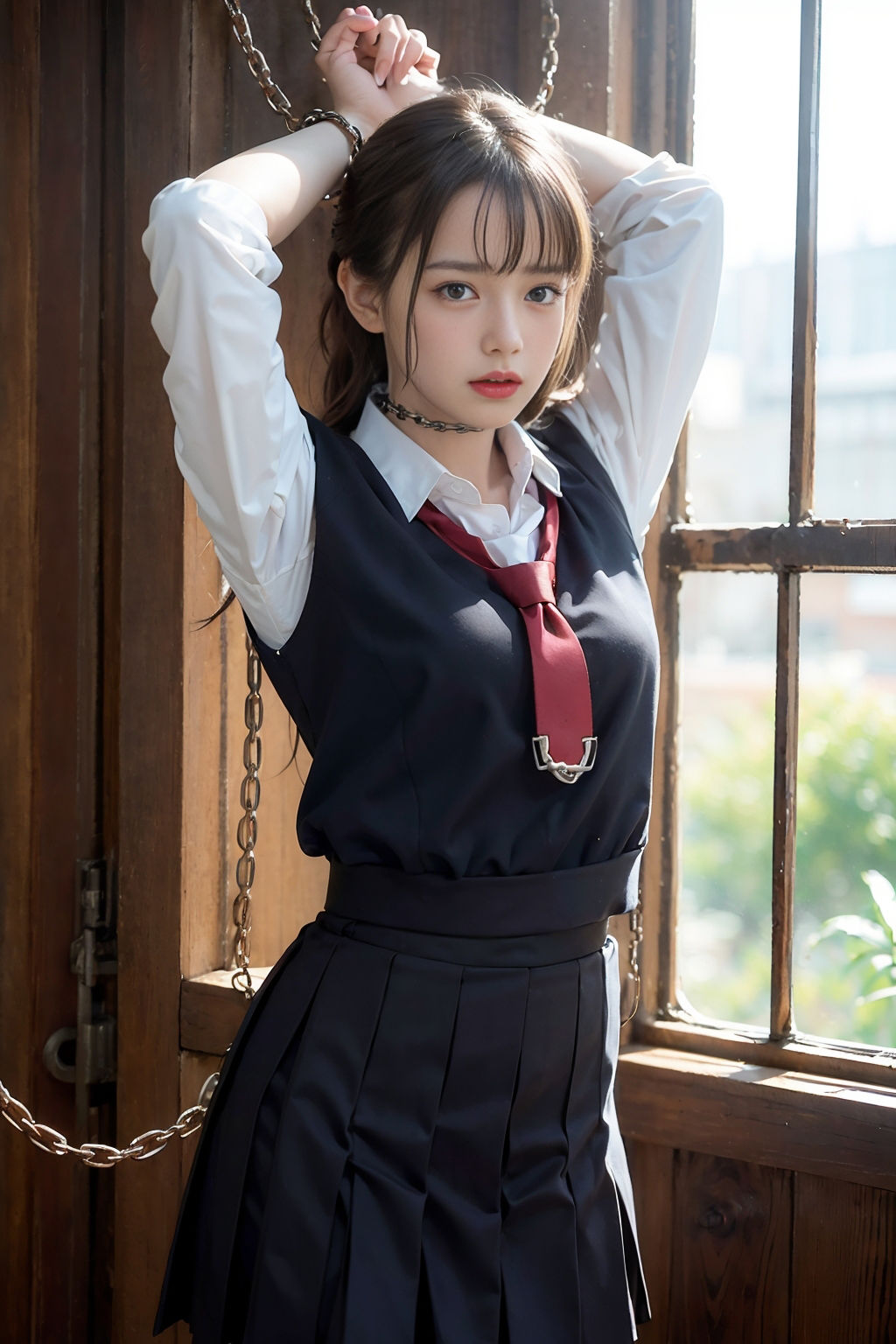 サンプル画像3:制服緊縛〜クラス1可愛い清楚系ビッチを凌●〜(女子○生AI画像) [d_284338]