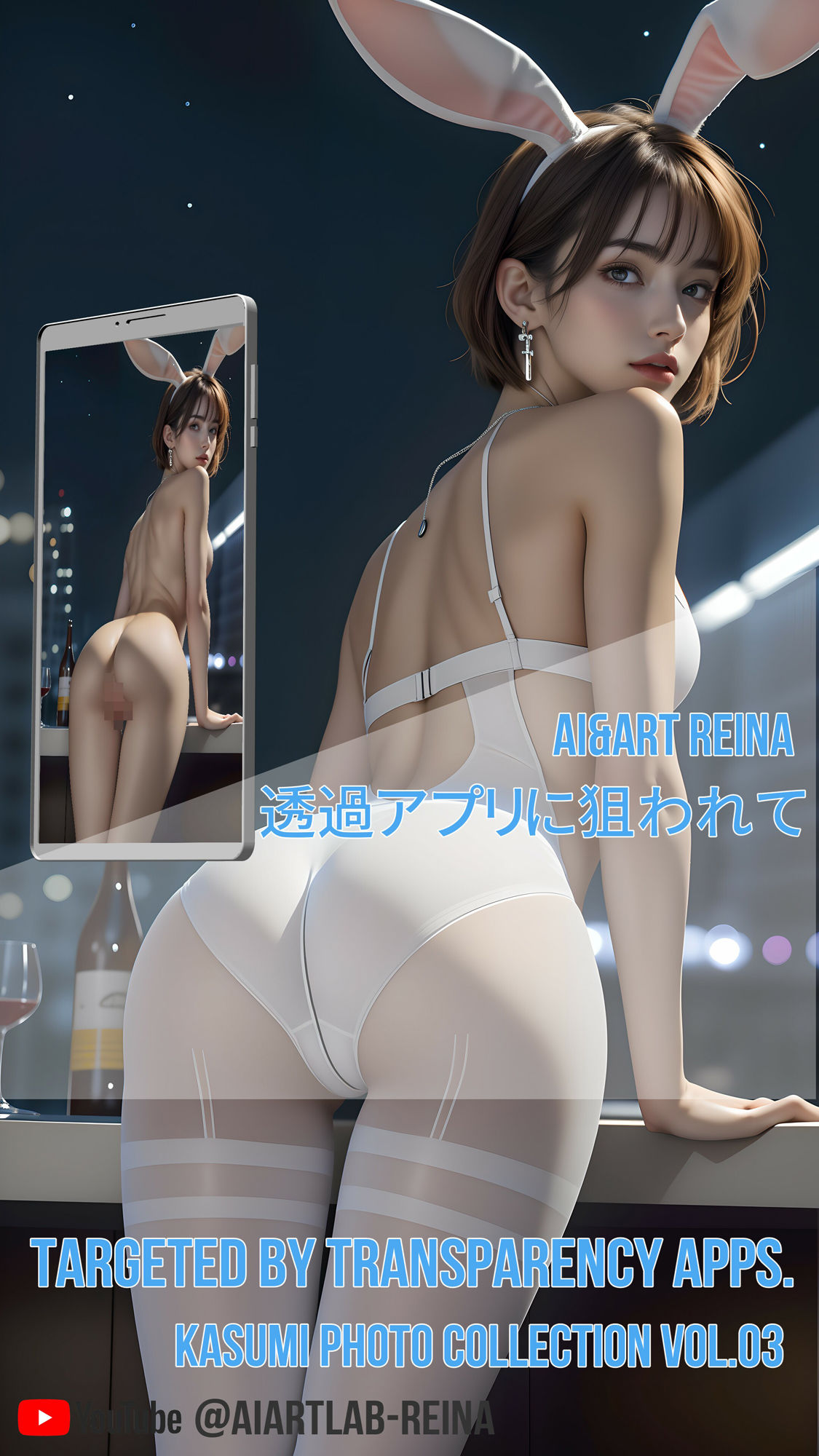 サンプル画像1:香澄（透過アプリに狙われて No.01）(AI＆ART Reina) [d_284399]