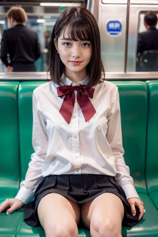 サンプル画像1:電車の向かい席4〜ショートカット〜(★マイナーフェチ★の殿堂) [d_284424]