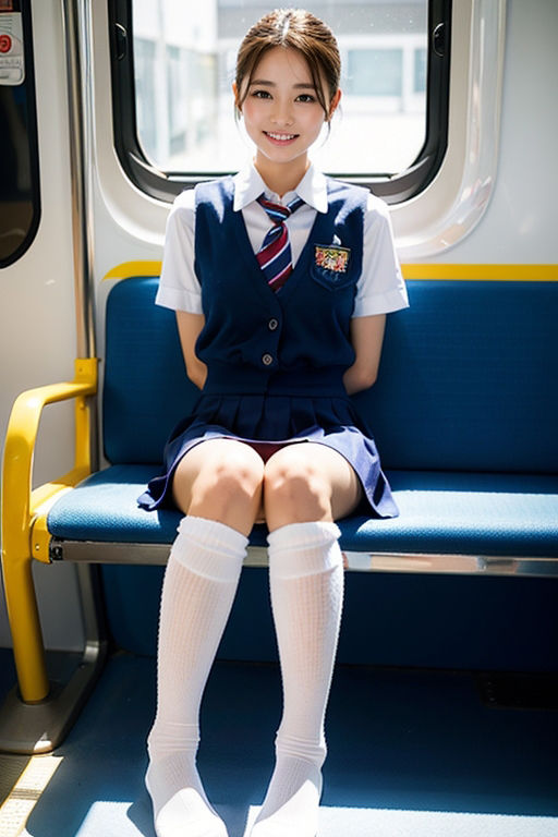 サンプル画像3:電車の向かい席4〜ショートカット〜(★マイナーフェチ★の殿堂) [d_284424]