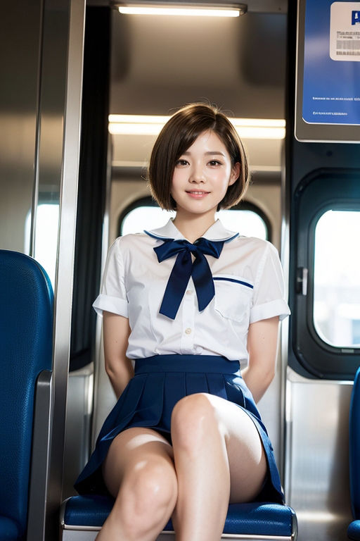 サンプル画像5:電車の向かい席4〜ショートカット〜(★マイナーフェチ★の殿堂) [d_284424]