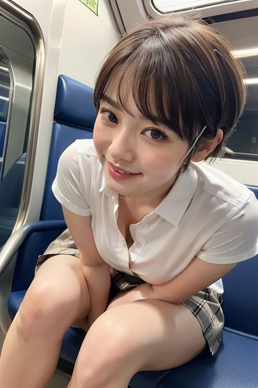 サンプル画像1:電車の向かい席5〜ショートカット〜その2(★マイナーフェチ★の殿堂) [d_284425]