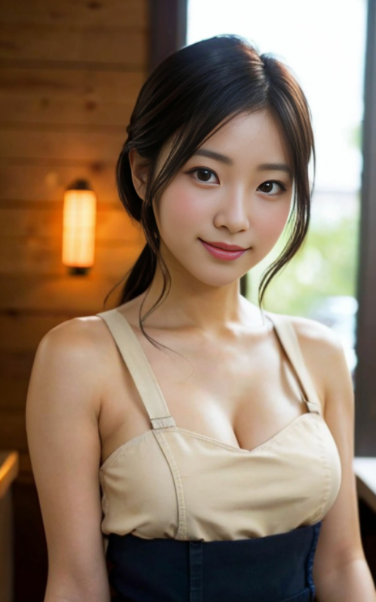 サンプル画像1:可愛すぎるカフェ店員(AIグラビア図書館) [d_284445]