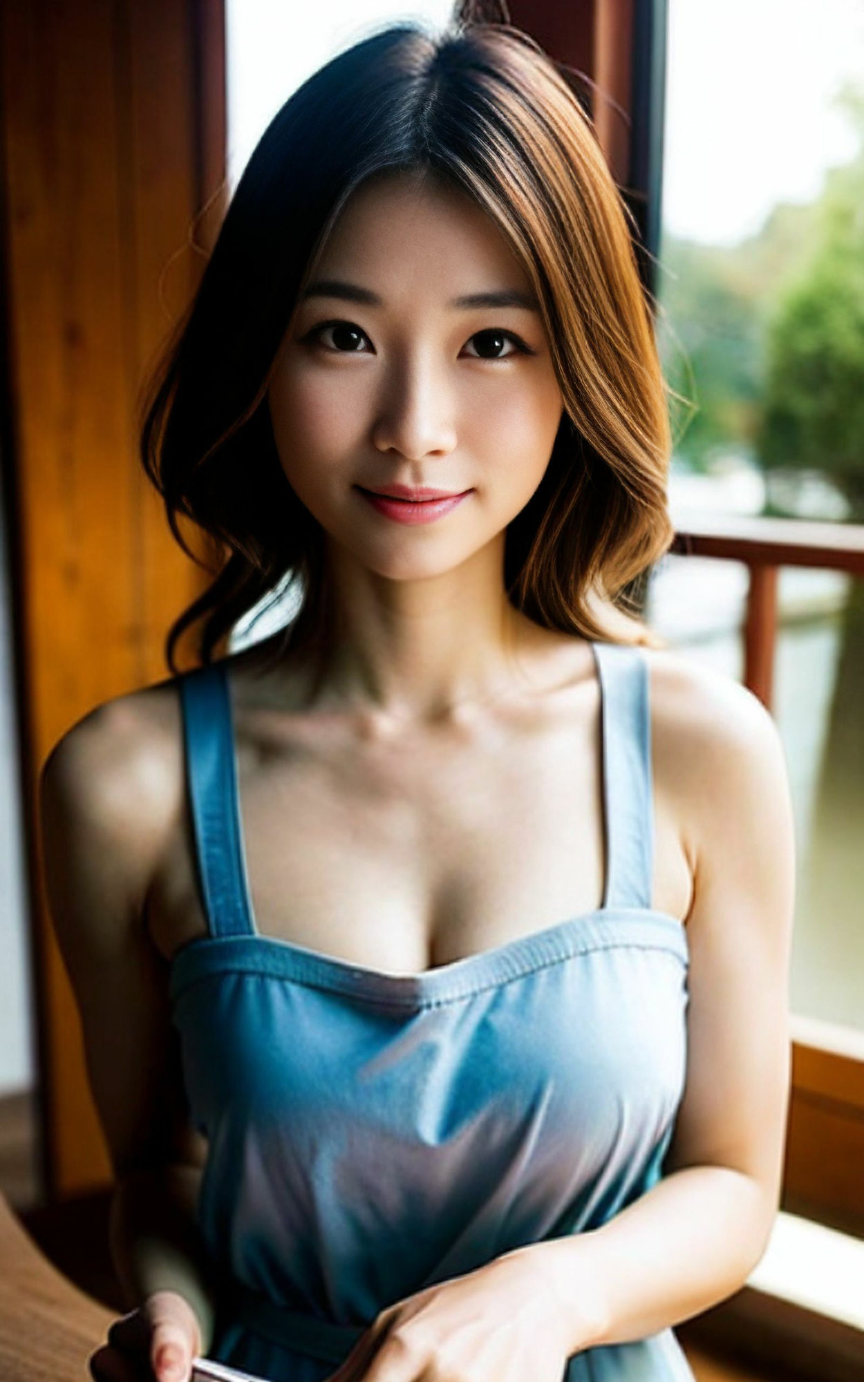 サンプル画像4:可愛すぎるカフェ店員(AIグラビア図書館) [d_284445]