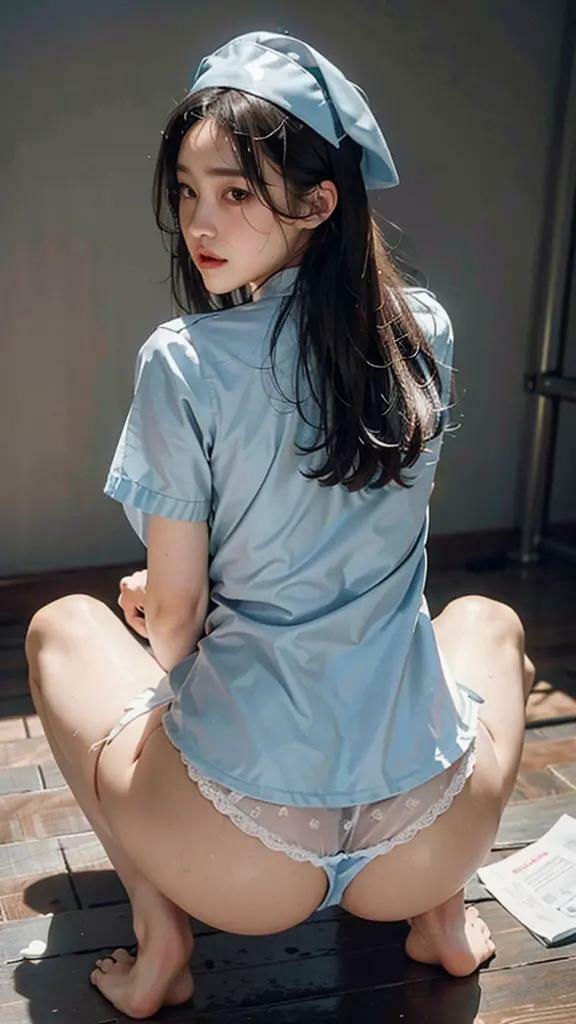 サンプル画像2:AIで巨乳美女を作ったらエロすぎた（ナースはお好きですか？）(AI Beauty) [d_284567]