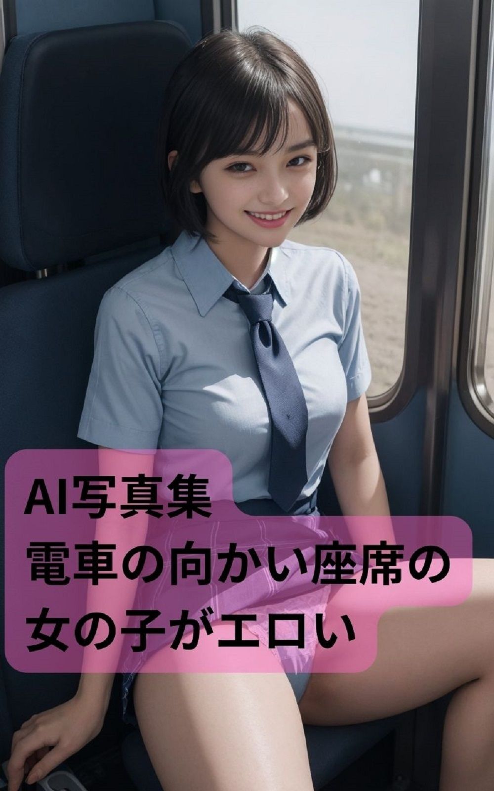 サンプル画像1:電車の向かい座席の女の子がエロい件(秋野美女研究所) [d_284589]