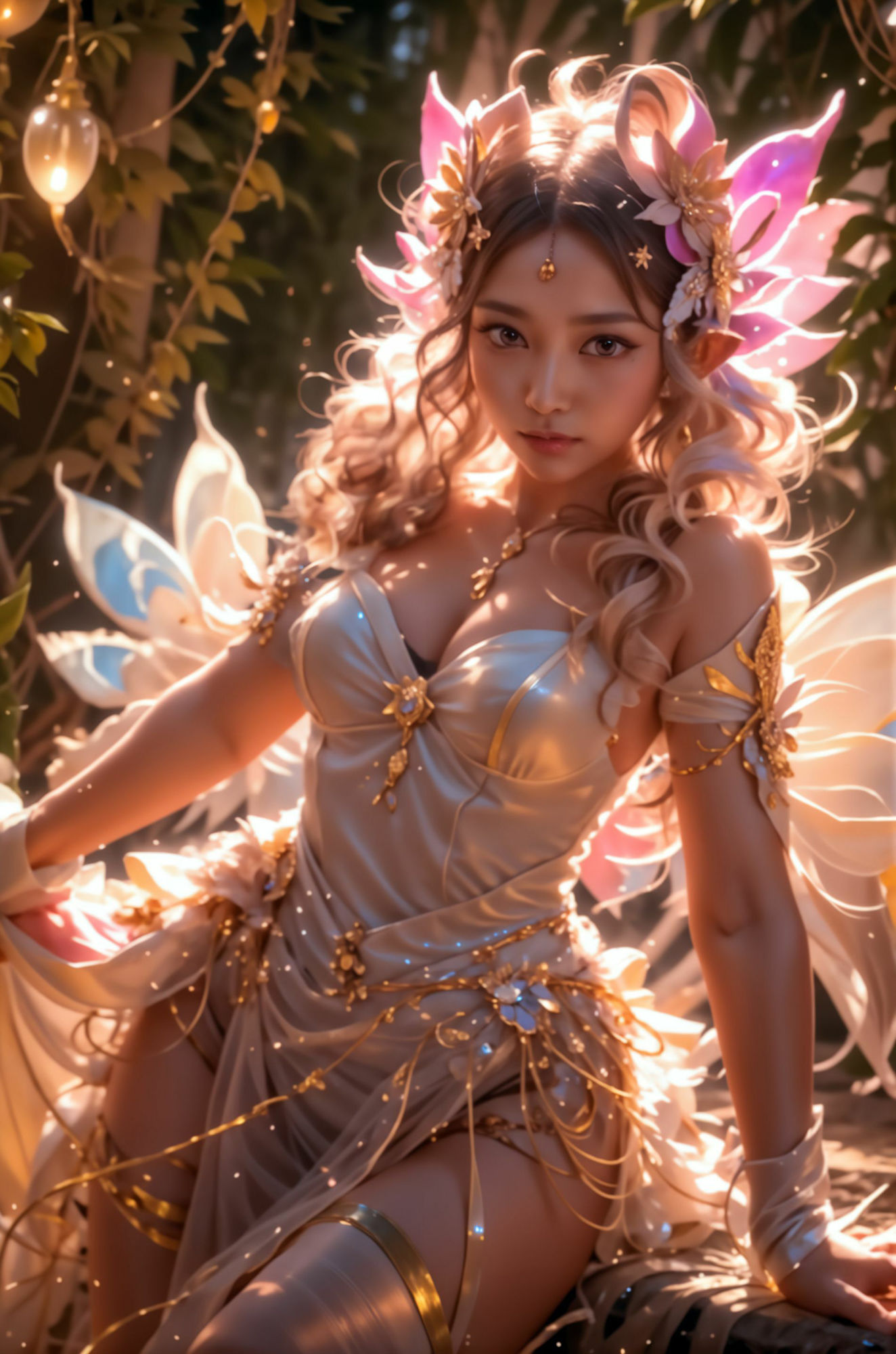 サンプル画像1:このエルフ、実は妖精のふりをした淫魔サキュバスで、勇者の俺を毎晩誘惑してくるんだが…妄想AI美女イラスト集vol.7 ファンタジーコスプレ満載(妄想グラビア出版) [d_284607]