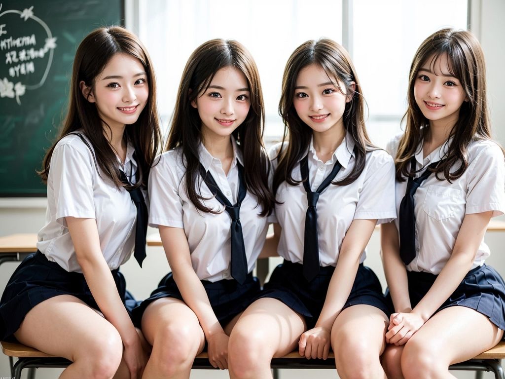 サンプル画像1:制服女子ハーレム(トープスター) [d_284617]