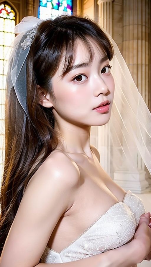 サンプル画像1:初夜の覚醒ー純白のヴェールと秘密の夜ー(花びらの囁き) [d_284901]