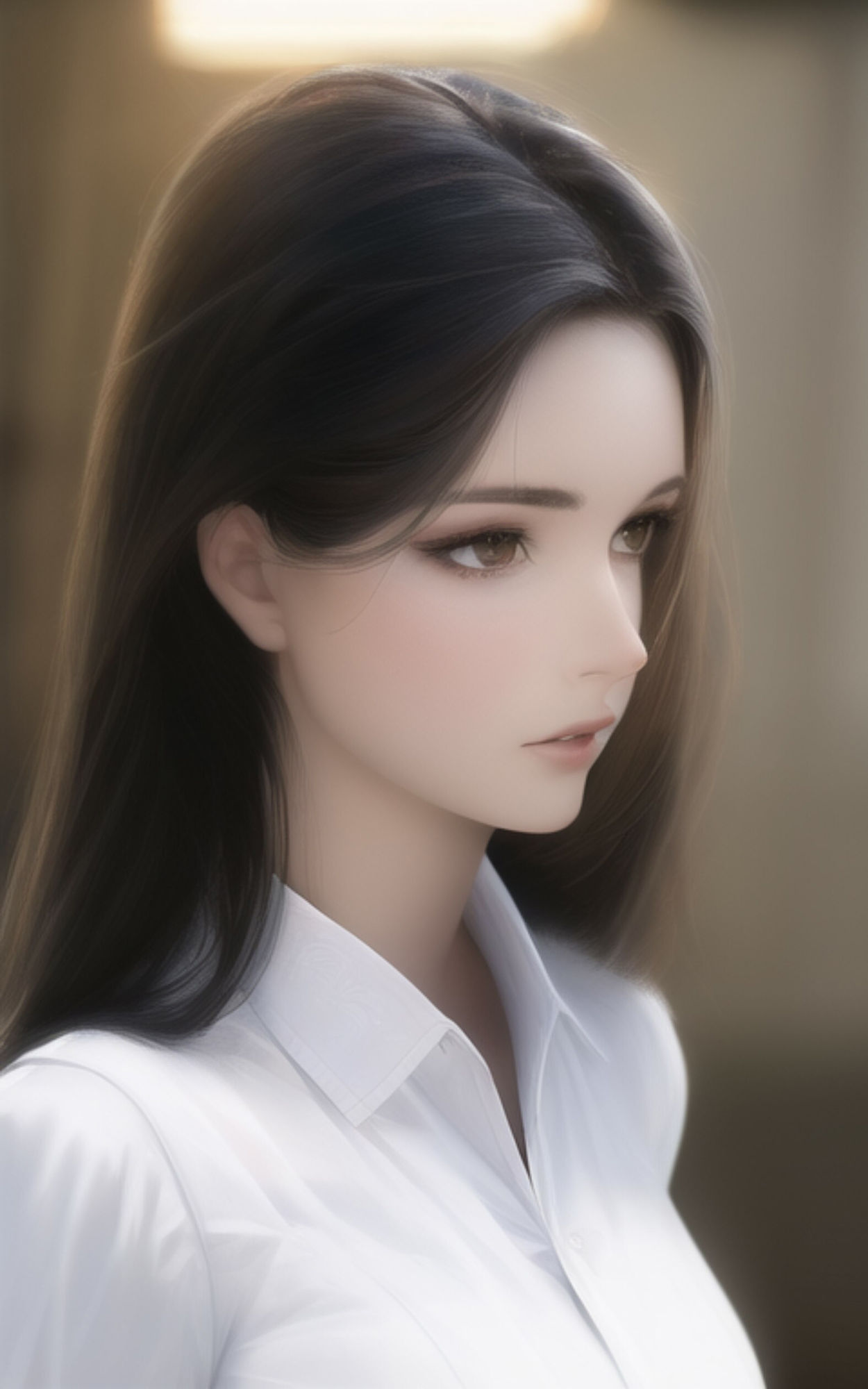 サンプル画像1:AI Fetich Album ＃2 白シャツ美女(やなせ) [d_285015]