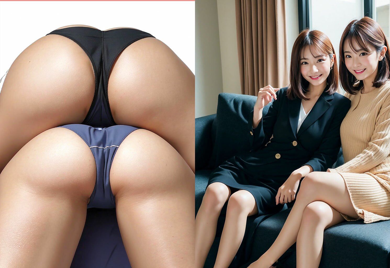 サンプル画像2:〜りあるおまんこさんど〜いつも一緒にいる噂の仲良しOL女子社員達の下着姿…(リアル日替わりさん) [d_285111]