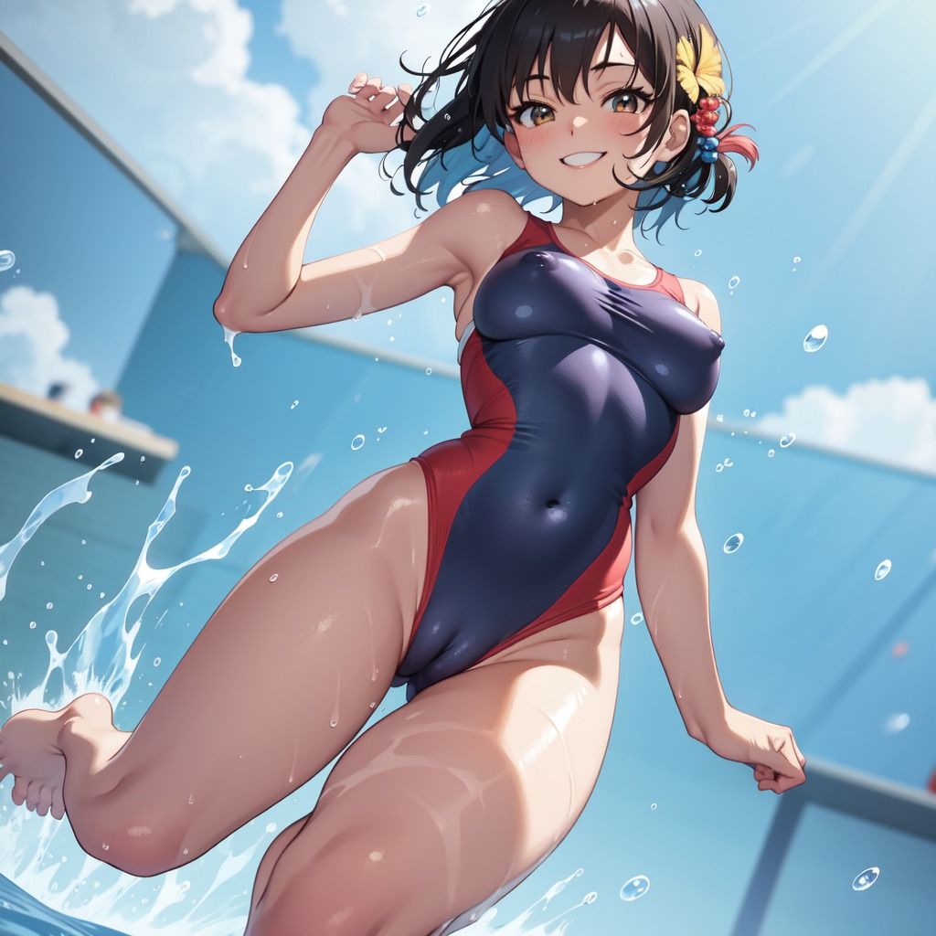 サンプル画像1:競泳水着フェチ CG詰め合わせ(AIフェチ左衛門) [d_285119]