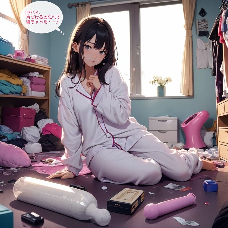 サンプル画像2:実家住みのだらしない姉と弟(BMさん) [d_285158]