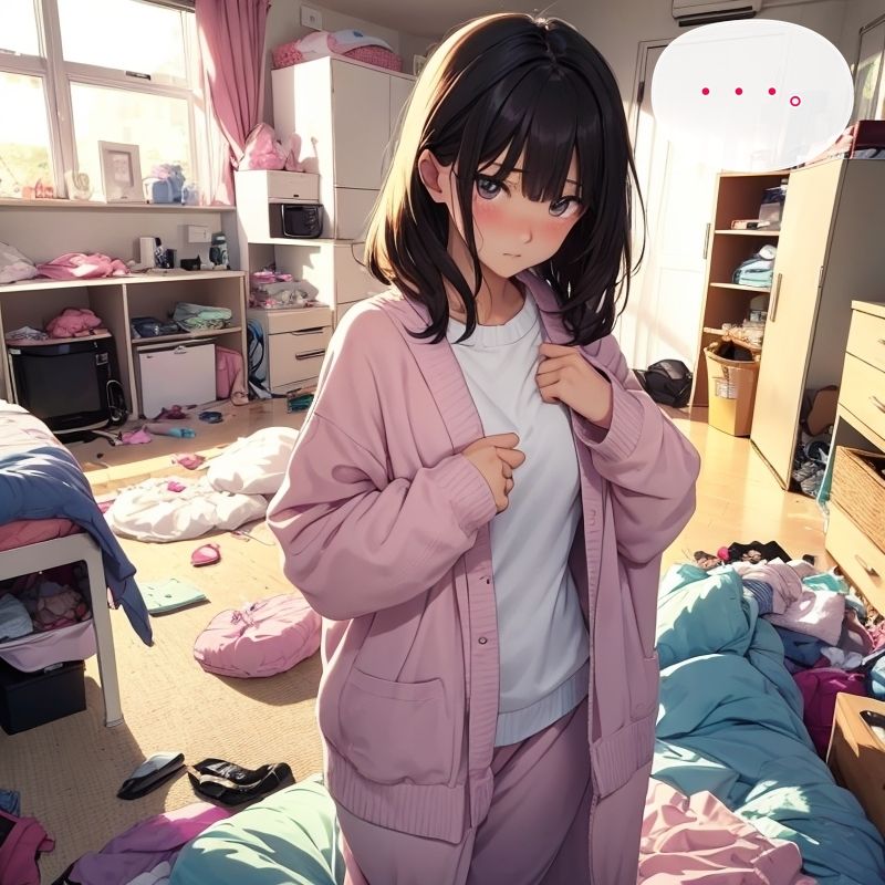 サンプル画像4:実家住みのだらしない姉と弟(BMさん) [d_285158]