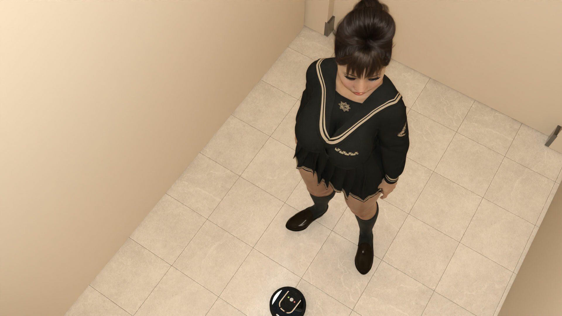 【●100】ある女子学生観察覗き小屋(怜美その03:純白パンティ編・ストッキングでの足コキプレイについて)の画像3