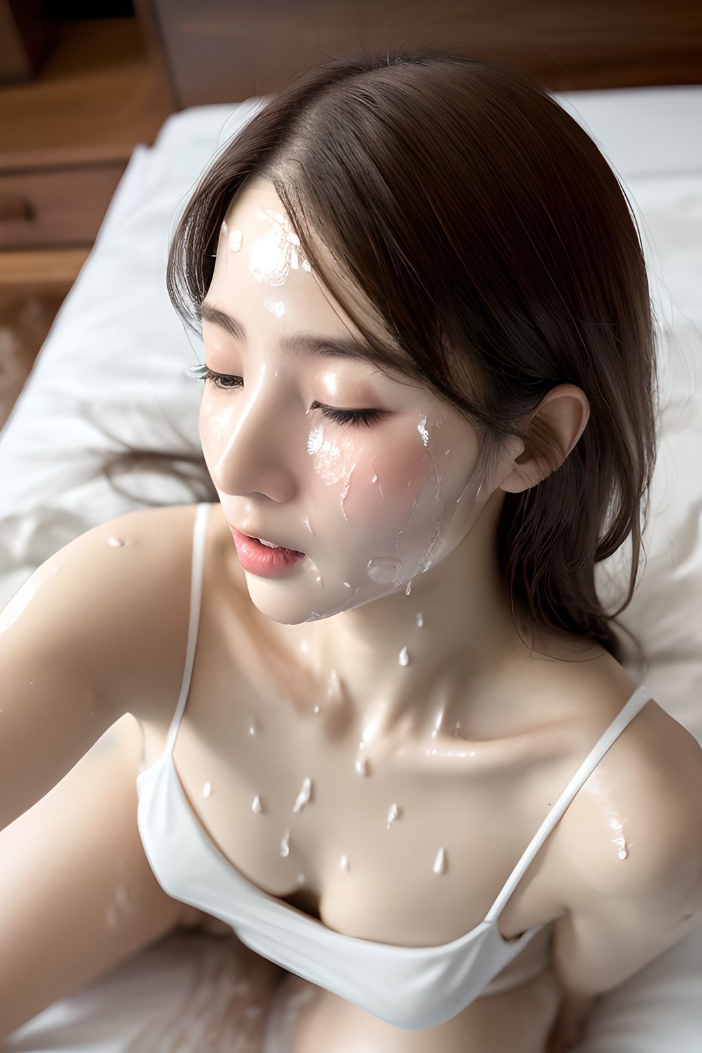 サンプル画像4:ローションまみれの素肌4 AIアダルト写真集(みつきちゃん) [d_285328]