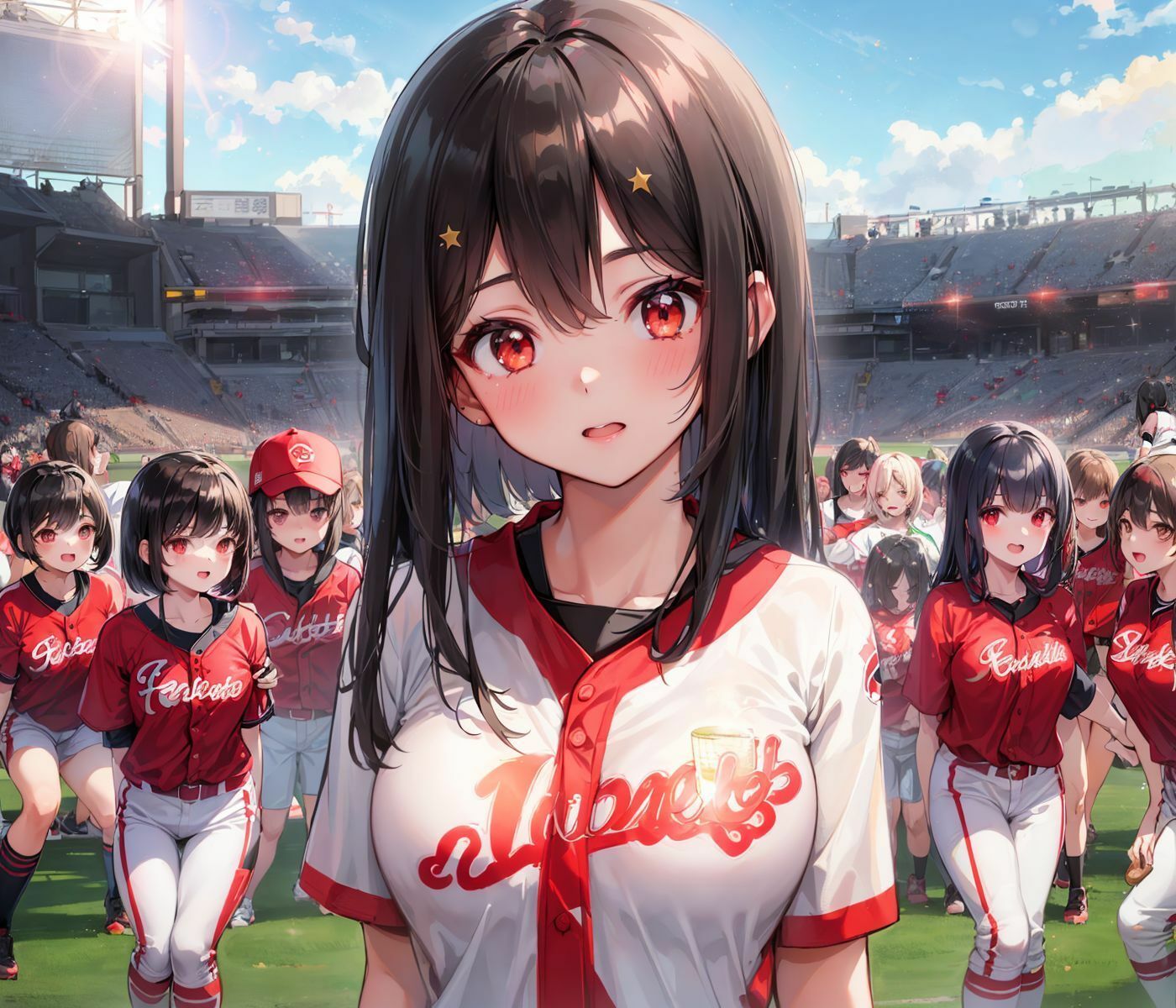 サンプル画像1:【厳選】野球少女イラスト集【AIイラスト】(厳選さん) [d_285340]