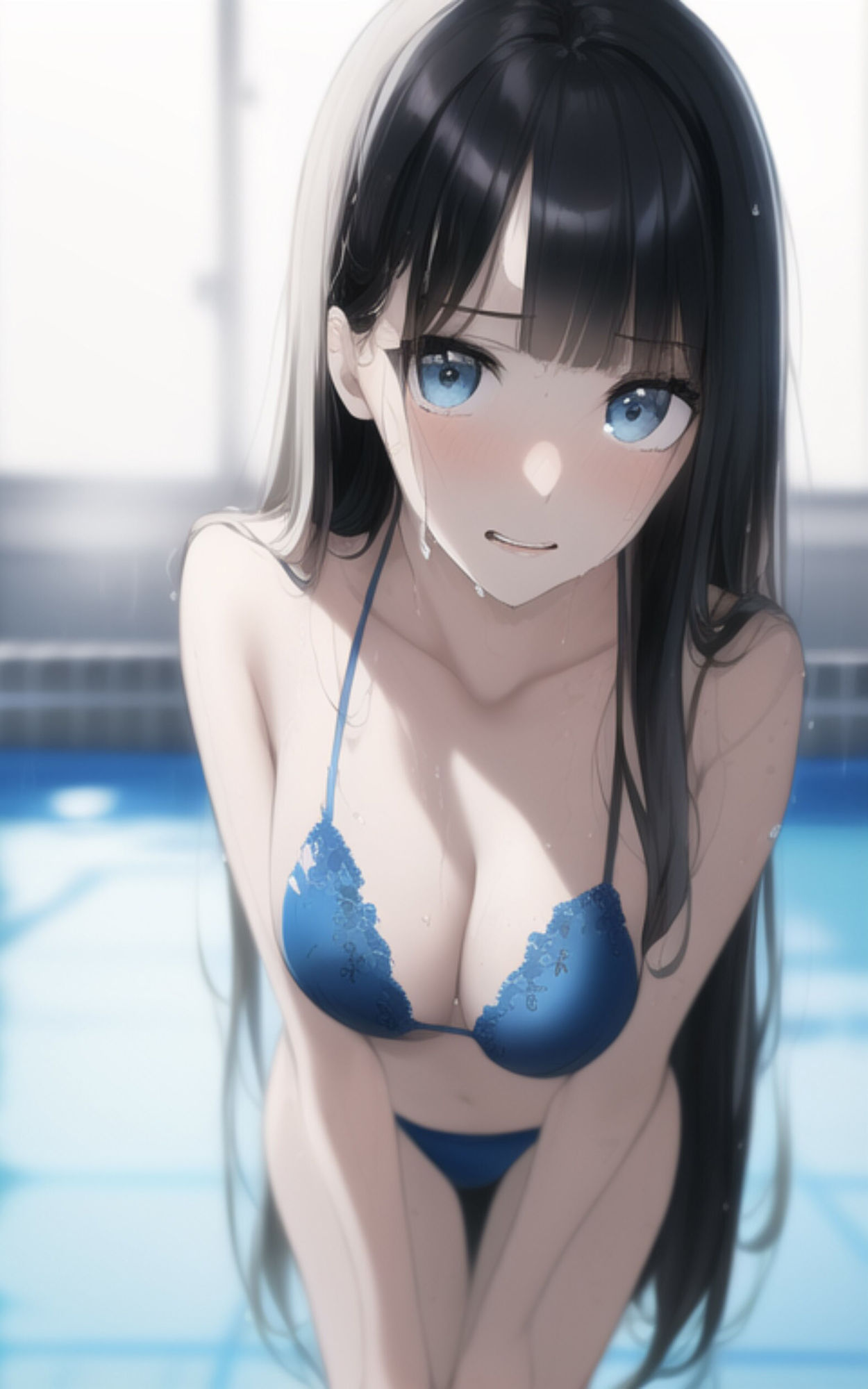 サンプル画像3:久しぶりに会った巨乳美女にセクシーなビキニを着せて、プールでデートする。(やなせ) [d_285368]