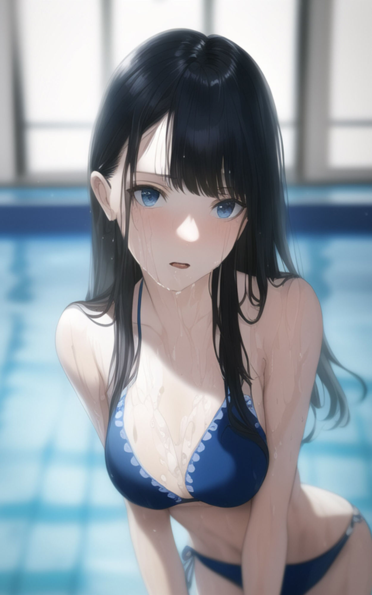 サンプル画像4:久しぶりに会った巨乳美女にセクシーなビキニを着せて、プールでデートする。(やなせ) [d_285368]