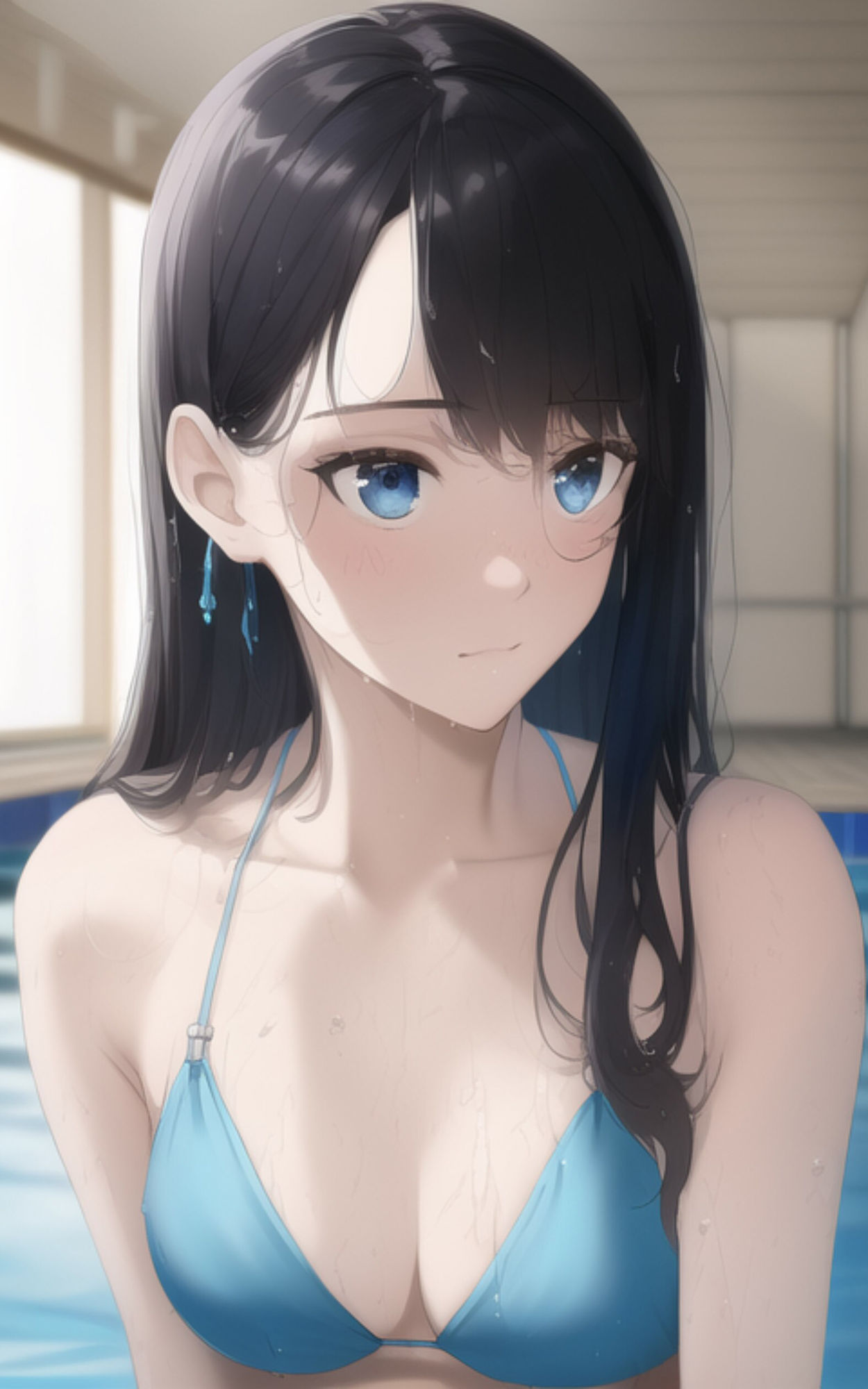 サンプル画像5:久しぶりに会った巨乳美女にセクシーなビキニを着せて、プールでデートする。(やなせ) [d_285368]