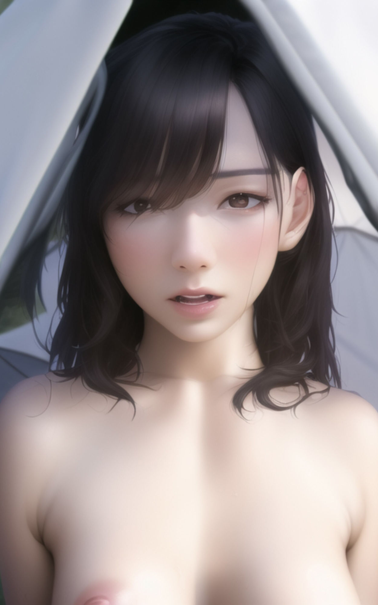 サンプル画像4:キャンプ中にテントで脱がされちゃうAI 美女たちのヌード写真集(やなせ) [d_285369]