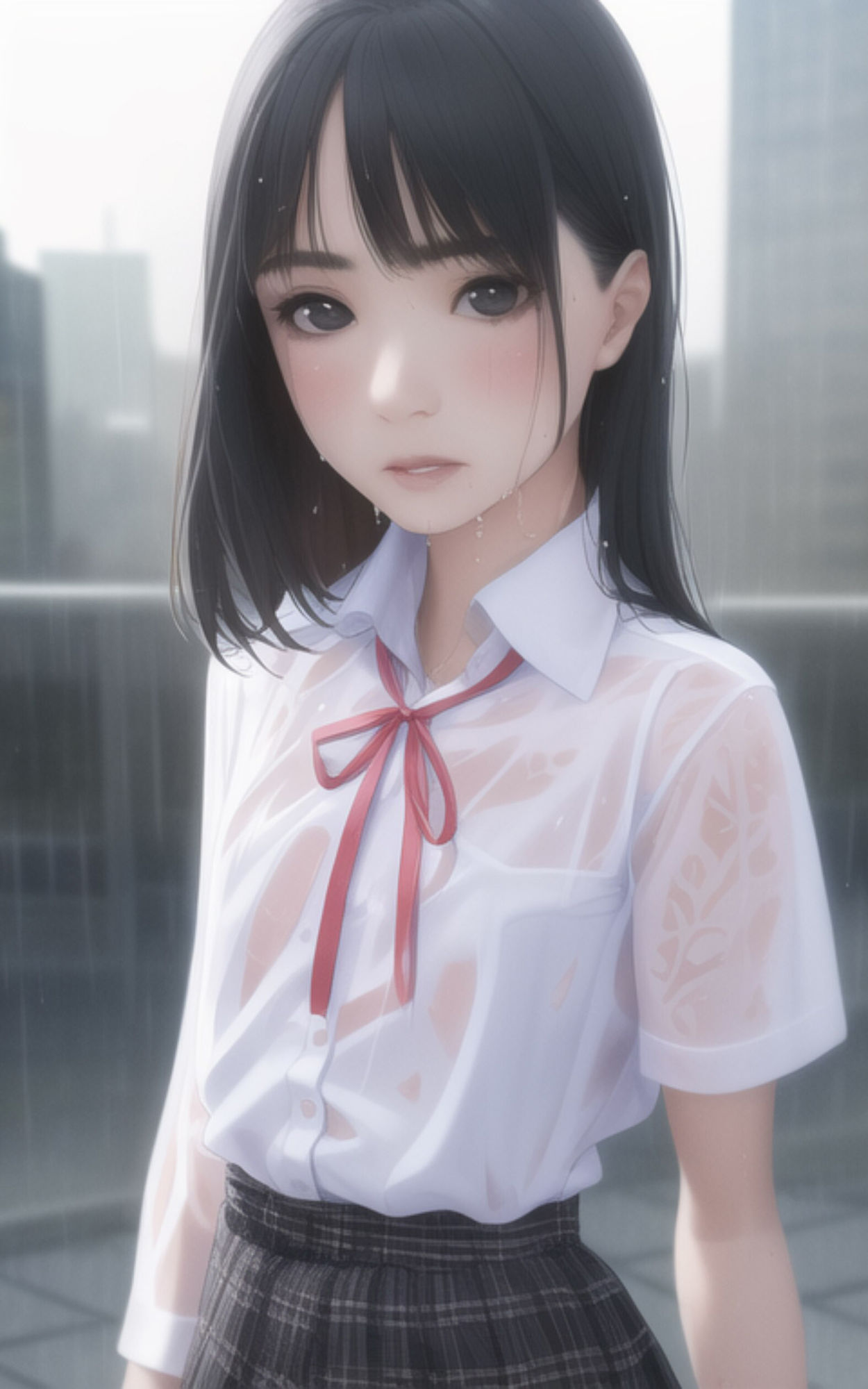 サンプル画像3:雨に濡れてしまった女子◯生の姿を楽しむ写真集(やなせ) [d_285372]